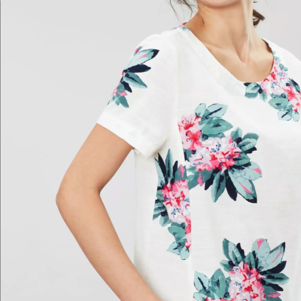 Joules Fifi Print Shift Dress Size 8 Floral Cream - Picture 4 of 6
